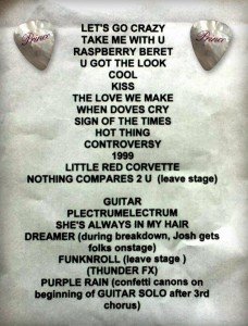 Café De Paris - Set-list prévue